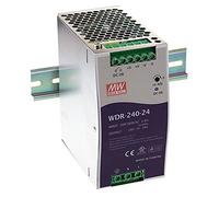 Mean Well WDR-240-24 240W Metálico unidad de fuente de alimentación - Unidades de alimentación (240 W, 180-550, 47-63, 18 ms, 91%, Sobrevoltaje, Sobrecalentamiento, Sobrecarga, Cortocircuito)