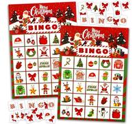 Meanju Bingo de Halloween, Tarjetas de Bingo de Navidad para 32 Jugadores (5 x 5),Suministros de Fiesta de Navidad,para niños, Escuela, Aula, Regalo de Relleno, Actividades Familiares