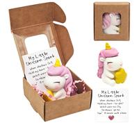 Meanju Patata Positiva,Mini Figuras Unicornio,Unicornio Pequeño con Tarjeta Positiva Caja de Regalo de Apoyo Emocional,Regalos Originales Divertido,para Cumpleaños Mejor Novia Parejas Trabajo