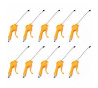 MEANLIN - 10 pistolas de soplado de aire de boquilla larga, pistola de limpieza neumática de 425 mm de longitud total con boquilla extendida de 290 mm, mango ergonómico amarillo, pistola sopladora de