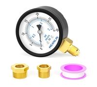 MEANLIN MEASURE 0~2BAR/0~30PSI 2"DIAL FACE 1/8"BSP Manómetro de presión de bomba de pozo,con 1/4"BSP y 3/8"BSP Buje hexagonal, Filtro a sabbia per piscina Test,Center Montaje inferior
