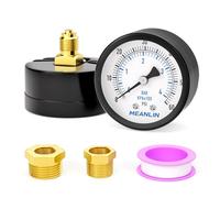 MEANLIN MEASURE 0-4 Bar/60PSI 2"DIAL FACE 1/4"BSP Manómetro de presión de bomba de pozo, con 1/4"x 1/2"BSP y 1/4"x 3/8"BSP Buje hexagonal, Filtro a sabbia per piscina Test,Center Montaggio posteriore