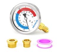 MEANLIN MEASURE 0~4Bar/0~60Psi 1/4" BSP Manómetros con esfera de 2 pulgadas,filtro de piscina relleno de glicerina,carcasa de acero inoxidable 304,montaje inferior,con casquillo hexagonal