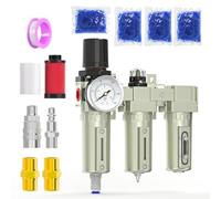 MEANLIN MEASURE 1/2"BSP Sistema de secado de aire industrial de 3 etapas,drenaje automático,secador desecante y regulador de aire para cortadora de plasma y pulverizador de pintura