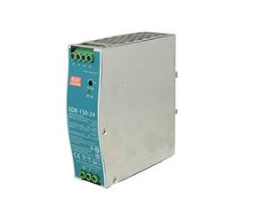 MeanWell EDR-150-24, Transformador de riel industrial 24 V 156 W 6,5 A barra guía DIN Rail Power Supply universal