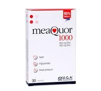 Meaquor 1000 (30 Cápsulas) - Omega 3 IFOS Certificado 5 Estrellas- Omega3 EPA y DHA 1000mg - Libre de Metales Pesados, Sin Sabor a Aceite de Pescado