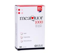 Meaquor 1000 (60 Cápsulas) - Omega 3 IFOS Certificado 5 Estrellas- Omega3 EPA y DHA 1000mg - Libre de Metales Pesados, Sin Sabor a Aceite de Pescado