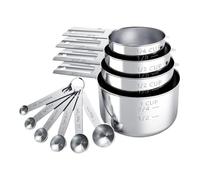 Measuring Cups - Stainless Steel Measuring Cups With Spoons L Stackable Kitchen Gadgets Stainless Steel | Dry & Liquid Ingredient Measuringg Cupss Set | Kitchen Accessories For Home Dorm Restaurant Ca