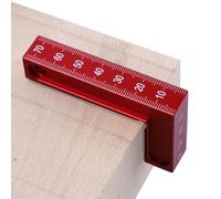 Measuring L Shape Ruler - 2.95x1.77x0.59 in Right Angle Ruler | Aluminum Alloy Right Angled Carpenter's Rulers with Clear Measurements |Measuring Gauge 90 Degree Layout Tool for Woodworking Project