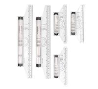 Measuring Rolling Ruler Drawing Roller Ruler Parallel Rolling Ruler Plastic Roller Ruler Clear Scale Light Weight with Formulas for Artists Students Designers 5pcs 15cm 30cm