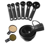 Measuring Spoons and Cups - 10 Piece Cooking Set | Nesting Measuring Cups Ergonomic Baking Tools, Kitchen Accessories for Cooking and Baking, Durable Daily Use Home Chef Helper