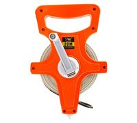 Measuring Tape Reel - Metric/Inch Fiberglass Long With Crank | Track And Field Jump Carpenter Open Measure Feet Meters, Surveying Construction Landscaping Professional Grading Unit Set