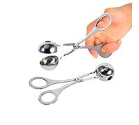Meat Baller 2pcs, acero inoxidable carne Baller antiadherente albóndigas bola fabricante cuchara herramientas para helado melón fruta 3.5cm