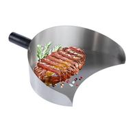Meat Catcher Pan, Stainless Steel Barbacoa Shovel, Handheld Rotisserie Catcher for Shawarma Machine, Done Kebab Grill, Outdoor Cooking, BBQ Accessories
