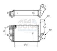 MEAT & DORIA Enfriador de aire de carga LLK para Fiat Ducato 2.8 JTD