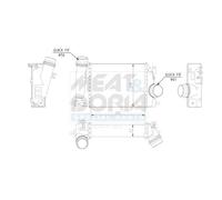 MEAT & DORIA Enfriador de Aire de Carga LLK para Renault Kadjar 1.2 TCe 130