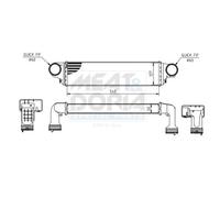 MEAT & DORIA Intercooler Enfriador Llk para BMW 3er Touring 320d 318d E46 E83
