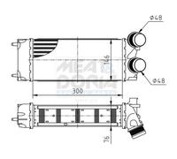 MEAT & DORIA Intercooler Llk para Citroën Berlingo 1.6 HDI 90 Peugeot Partner