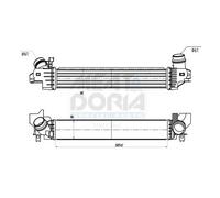 MEAT & DORIA Intercooler Llk para Mini Cooper One BMW 1er 2 Active F56
