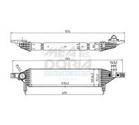 MEAT & DORIA Ladeluftkühler LLK para Nissan Qashqai +2 I 1.6 dCi J10