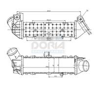 MEAT & DORIA Ladeluftkühler LLK para VW Caddy II 1.9 TDI Seat Ibiza 9K9A