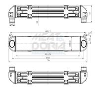 MEAT & DORIA Ladeluftkühler para Land Rover Discovery III 2.7 TD 4x4 L319 LA