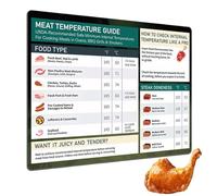 Meat Grilling Guide Magnet - BBQ Guide Magnets,Magnetic BBQ Guide And Food Temperature Chart For Cooking Helper for accurate cooking results - includes meat temperature guide, 48g, 19.5x15cm