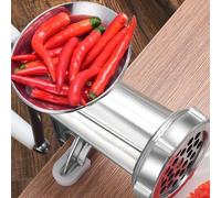 Meat Grinder - Manual Alloy | Food Mincer - Hachoir À Viande Manuel | Picadora De Carne | Tritacarne Manuale | 2026 Pro | Meal Prep | Beef Chicken Pork | Sausage Maker | Kitchen | Silver