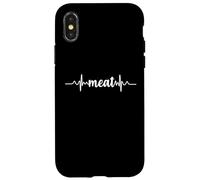 Meat Heartbeat ECG | Burger Steak Bacon Lover Carnivore Carcasa para iPhone X/XS