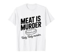 Meat Is Murder Sabroso Sabroso Asesinato Divertido Vegano Camiseta
