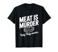 Meat Is Murder Sabroso Sabroso Asesinato Divertido Vegano Camiseta