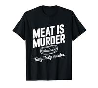 Meat Is Murder Sabroso Sabroso Asesinato Divertido Vegano Camiseta gráfica económica