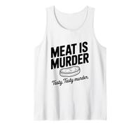 Meat Is Murder Sabroso Sabroso Asesinato Divertido Vegano Camiseta sin Mangas