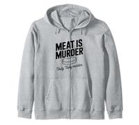 Meat Is Murder Sabroso Sabroso Asesinato Divertido Vegano Sudadera con Capucha