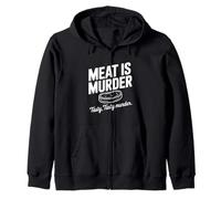 Meat Is Murder Sabroso Sabroso Asesinato Divertido Vegano Sudadera con Capucha
