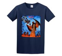 Meat Loaf Bat out of Hell II Back Into Hell Print Unisex T-Shirts Men tee Cotton Tops Navy Shirt S