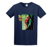 Meat Loaf Bat out of Hell Print Unisex T-Shirts Men tee Cotton Tops Navy Shirt M