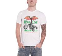 Meat Loaf Camiseta Bat out of Hell Oficial Unisex Blanca, Color blanco., L