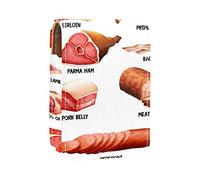 Meat of the World - Estuche portátil para pintalabios para viajes, mini caja de almacenamiento de lápiz labial con espejo para mujeres y mujeres, bolsa de cosméticos de cuero, Varios colores, 9.5x2x7 cm/3.7x0.8x2.7 in