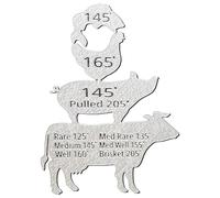 Meat Temperature Magnet, BBQ Cooking Chart, Grilling Temp Guide Tool, 6.3x4.49 Inches, Easy Reference Doneness, for Fridge Restaurant Camping Party Picnic Holiday Dad Birthday