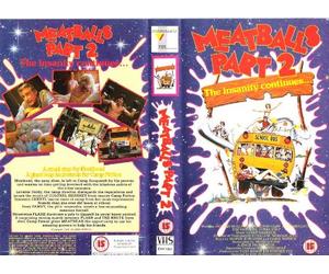 MEATBALLS PART 2 THE INSANITY CONTINUES (VHS) RICHARD MULLIGAN~JOHN MENGATTI~KIM RICHARDS