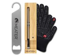 MEATER Juego de cocina inteligente: termómetro de carne con guantes de barbacoa y hoja de barra, mantente seguro, parrilla más inteligente y celebra con estilo, más de 50 recetas en aplicación