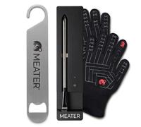 MEATER Paquete SE: termómetro inalámbrico inteligente para carne para cocinar todos los días con guantes resistentes al calor y abridor de cuchillas de barra, rango Bluetooth para horno, estufa