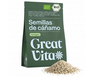 MeaVita Semillas de Cáñamo Peladas Bio 1kg, Semillas Cañamo Ecológicas Origen UE Crudas, Hemp Seeds para Batidos, Bowls, Yogur, Snack Keto, Ricas en Omega-3, Vegano, Sin Gluten, Sin OGM
