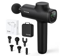 Mebak 5 Pistola de Masaje Muscular Percusión de Tejido Profundo Masajeador de Mano Eléctrico Alivio del Dolor Pistola de Fascia Recargable Inalámbrica con Pantalla Táctil LCD 6 Cabezales 5 Velocidades
