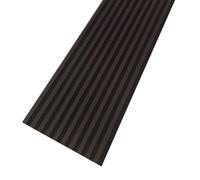 MEBANO. Paneles acústicos decorativos 3D MDF 2 piezas 26,5x240 cm negro mate sobre base negra listones elegantes para pared diseño contemporáneo