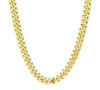 meberg Karma NH10942456 - Collar para mujer, acero inoxidable, varios tamaños, cadena barbada para mujer, cadena de acero inoxidable, regalo para ella, 48 cm 5 mm, Acero inoxidable, No es una piedra