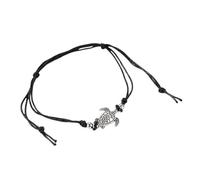 meberg Karma NHDP253131 Tobillera Tortuga Beige, Negro o Turquesa Tela Tobillera Joyería de Playa Joyería para el Pie Vacaciones Playa Accesorios, 1,5 cm, Textil, No es una piedra preciosa