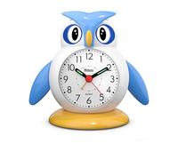Mebus 26513-Reloj Despertador Infantil con Mecanismo de Cuarzo, iluminación y función de repetición, Apertura y Cierre de Ojos, manecillas Luminosas, diseño de búho 26513