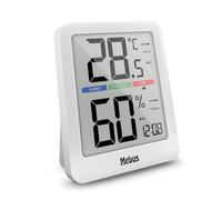 MEBUS 40928 - Estación climática digital con termómetro interior e higrómetro, reloj indicador de comodidad para una visualización perfecta de la temperatura ambiente, función Min-Max, pantalla de